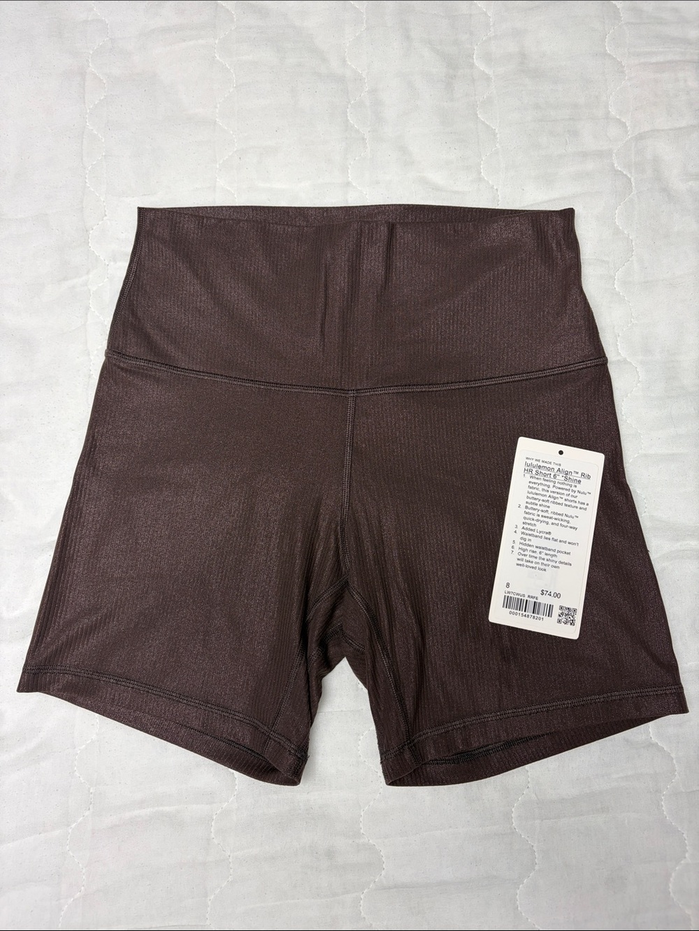 Lululemon Align Ribbed Short 6” *Shine